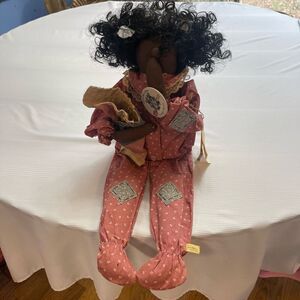 Attic Babies Marty Maschino Rag Black Doll W/Tag